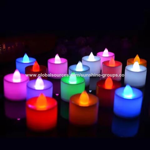 Bougies électroniques LED pour mariage, décoration de salle de réception, accessoires pour fêtes d'anniversaire, bougies en plastique de simulation