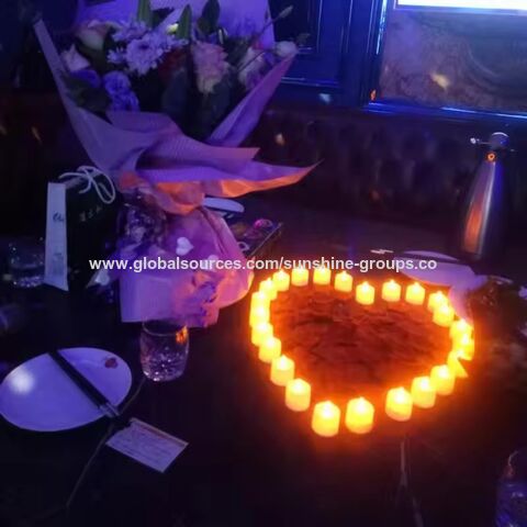 Bougies électroniques LED pour mariage, décoration de salle de réception, accessoires pour fêtes d'anniversaire, bougies en plastique de simulation
