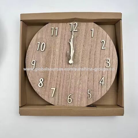 Reloj de pared creativo para sala de estar, diseño elegante para el hogar, silencioso, de madera, moderno, minimalista