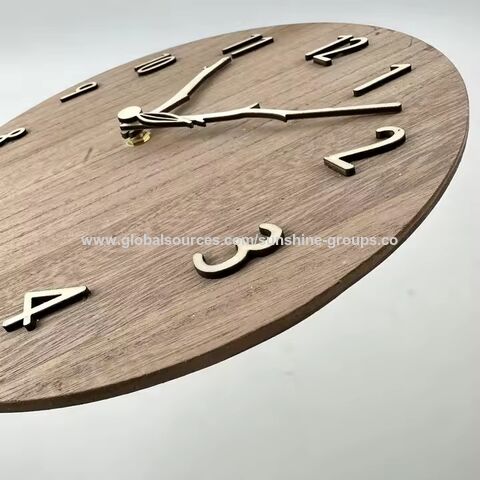 Reloj de pared creativo para sala de estar, diseño elegante para el hogar, silencioso, de madera, moderno, minimalista