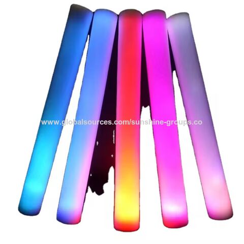 Bâton lumineux LED fluorescent en mousse de 40 cm, flash à trois niveaux, bâton lumineux coloré, bâton d'encouragement pour concert