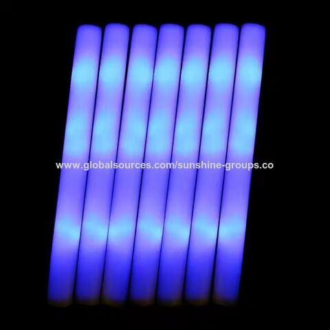 Bâton lumineux LED fluorescent en mousse de 40 cm, flash à trois niveaux, bâton lumineux coloré, bâton d'encouragement pour concert
