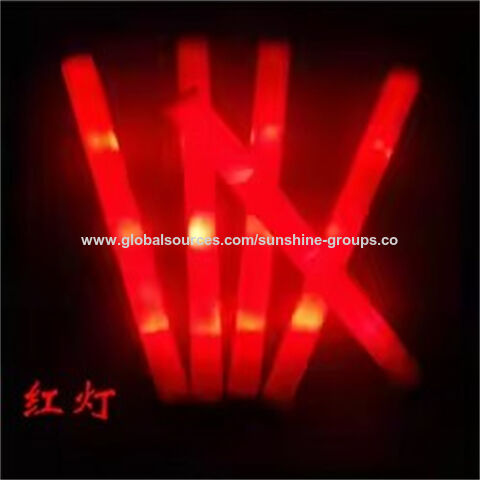 Bâton lumineux LED fluorescent en mousse de 40 cm, flash à trois niveaux, bâton lumineux coloré, bâton d'encouragement pour concert