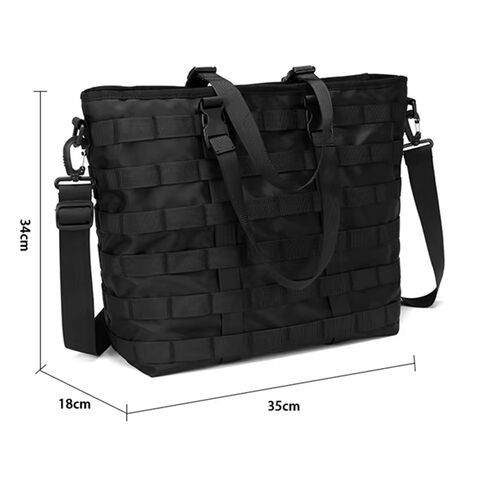 900D Oxford-Gewebe Funktion Schwarze Molle Taktische Stil Laptop Handtasche Messenger Shopping Tote Bag