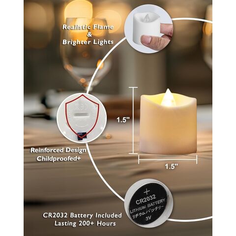 Bougies décoratives LED sans flamme sécurisées, bougies votives LED décoratives en gros