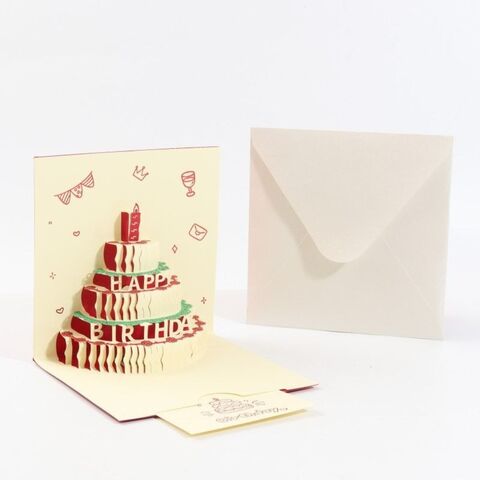 Cartes de Voeux Illuminées 3D en Gros pour Fêtes d'Anniversaire - Cadeaux Originaux