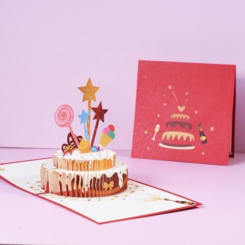 Cartes de Voeux Illuminées 3D en Gros pour Fêtes d'Anniversaire - Cadeaux Originaux