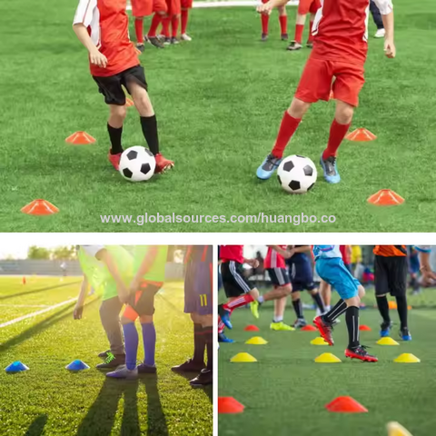 Hochwertige Fußball-Hut-Kegel, Agility-Trainingskegel aus PE mit Löchern für agiles Training