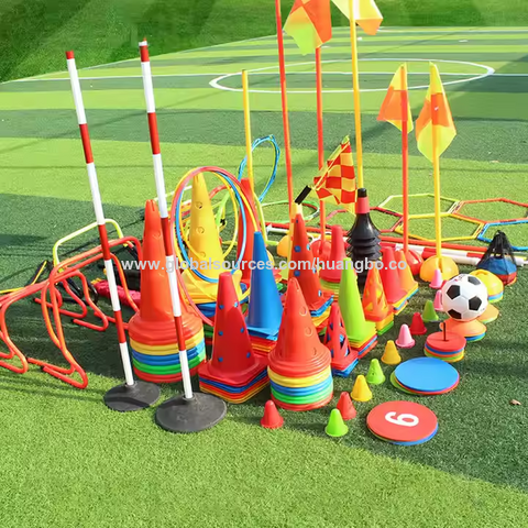 Hochwertige Fußball-Hut-Kegel, Agility-Trainingskegel aus PE mit Löchern für agiles Training