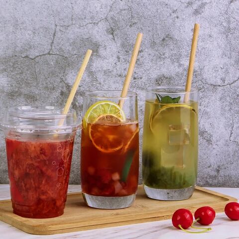 Umweltfreundliche, wiederverwendbare Bambus-Trinkhalme – Nachhaltig, biologisch abbaubar und langlebig – Ideal für Smoothies, Säfte und Getränke – Großhandel