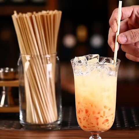 Umweltfreundliche, wiederverwendbare Bambus-Trinkhalme – Nachhaltig, biologisch abbaubar und langlebig – Ideal für Smoothies, Säfte und Getränke – Großhandel