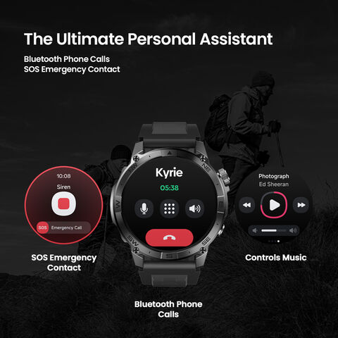 Reloj Inteligente Stratos 2 Plus GPS con Pantalla AMOLED de 1.43'', Brújula, Altímetro Barométrico, Llamadas Telefónicas, Monitoreo de Fitness