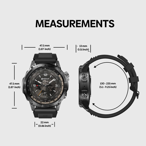Reloj Inteligente Stratos 2 Plus GPS con Pantalla AMOLED de 1.43'', Brújula, Altímetro Barométrico, Llamadas Telefónicas, Monitoreo de Fitness