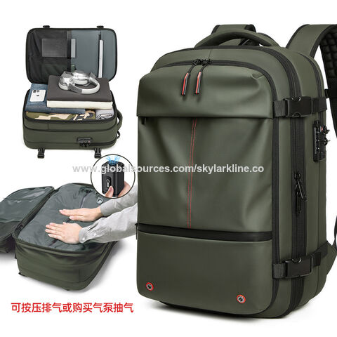 Mochila de viaje multifuncional de gran capacidad para ocio, compresión al vacío, impermeable, para viajes de negocios, bolsa para ordenador portátil para hombres