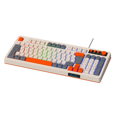 Multimedia Gaming Tastatur mit LED-Regenbogen-Hintergrundbeleuchtung und 94+4 Tasten im Großhandel für Gaming