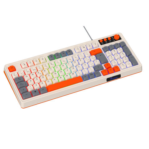 Multimedia Gaming Tastatur mit LED-Regenbogen-Hintergrundbeleuchtung und 94+4 Tasten im Großhandel für Gaming