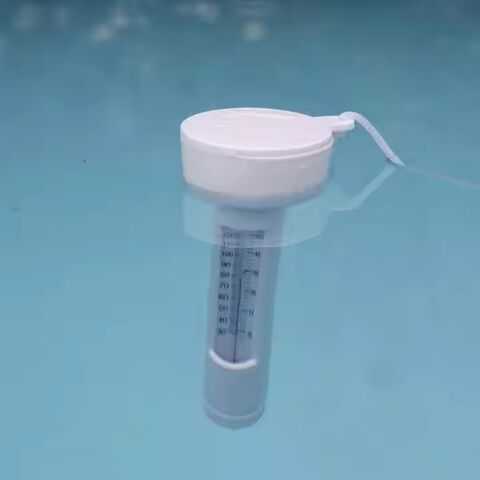 Termómetro flotante para acuario, piscina, blanco y negro, de alta calidad al por mayor, con cuerda divertida para natación