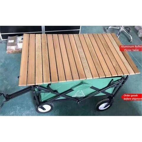 Faltbarer Picknickwagen für den Außenbereich, ideal für Camping, Fotografie, Supermarkt und Gemüseeinkauf. Tragbarer Transportwagen.