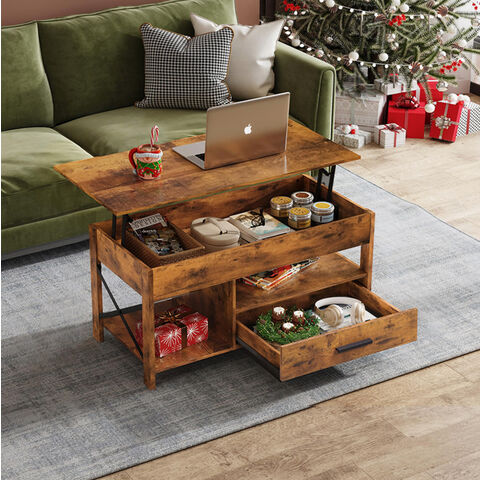 Mesa de Centro Elevable 120 cm Largo x 55 cm Ancho x 47 cm Alto - Mesa de Centro Multifuncional 3