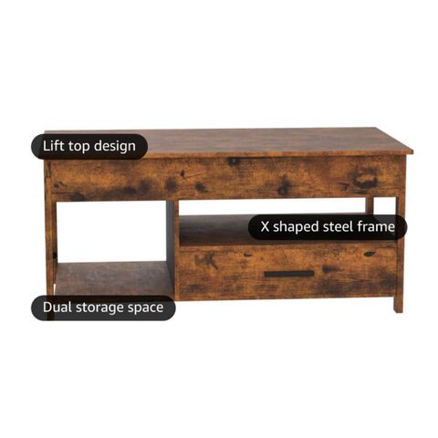 Mesa de Centro Elevable 120 cm Largo x 55 cm Ancho x 47 cm Alto - Mesa de Centro Multifuncional 3
