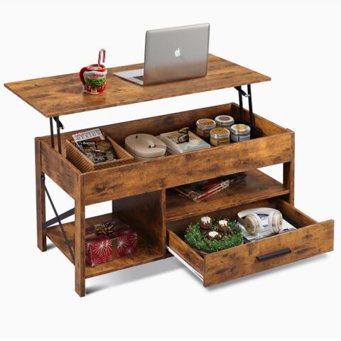 Mesa de Centro Elevable 120 cm Largo x 55 cm Ancho x 47 cm Alto - Mesa de Centro Multifuncional 3