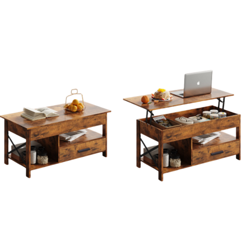 Mesa de Centro Elevable 120 cm Largo x 55 cm Ancho x 47 cm Alto - Mesa de Centro Multifuncional 3