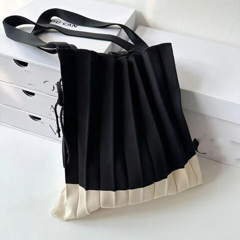 Novas bolsas de ombro de tecido de malha, sacola de compras, sacolas, bolsa de design dobrável, bolsa de mão de malha de mistura de cores