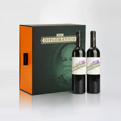 Boîtes d'emballage de luxe sur mesure en carton rigide noir mat pour ensembles de liqueurs, bouteilles de champagne, whisky, vin rouge, verre, coffret cadeau en papier