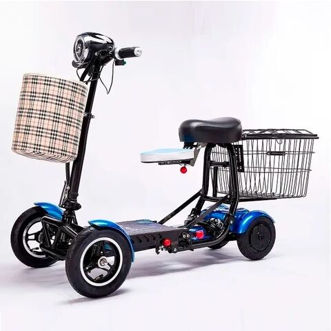 Scooter de Mobilité Électrique 4 Roues pour Seniors - Tout-Terrain, Portable, Conduite Confortable avec Siège Réglable & Longue Autonomie. Idéal pour B2B.