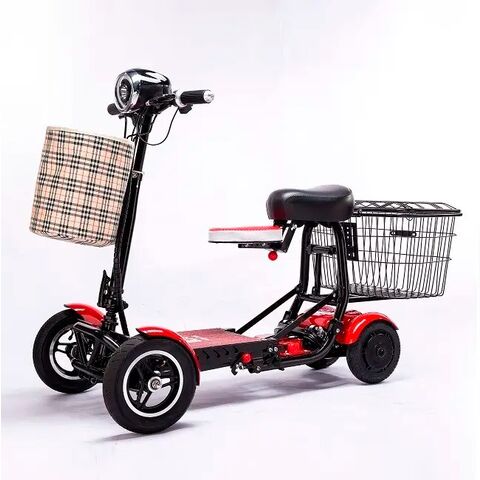 Scooter de Mobilité Électrique 4 Roues pour Seniors - Tout-Terrain, Portable, Conduite Confortable avec Siège Réglable & Longue Autonomie. Idéal pour B2B.