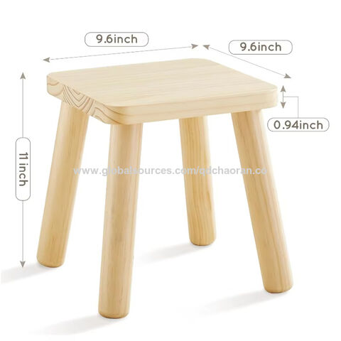 Stabiler, quadratischer Sitzhocker, Tritthocker aus Holz für Kinder, passend für Sensoriktisch