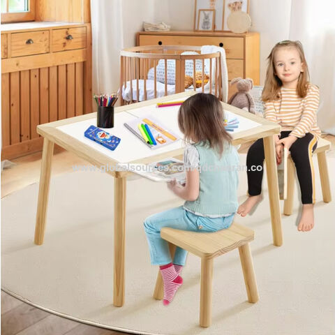 Stabiler, quadratischer Sitzhocker, Tritthocker aus Holz für Kinder, passend für Sensoriktisch