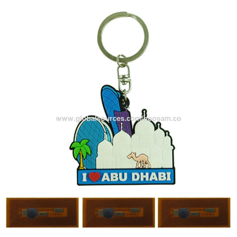 Porte-clés NFC personnalisé avec logo imprimé, promotion Dubaï, porte-clés RFID en PVC 3D mignon pour cadeau