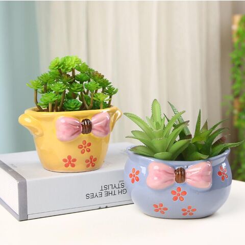 Pot de fleurs en céramique à pois de vente, coloré, chaud, pour fleurs