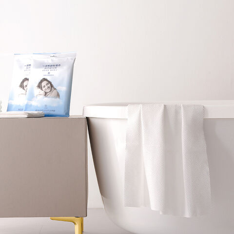 Einweg-Gästetücher in Leinenoptik - Stoffähnliche weiße Papierhandtücher