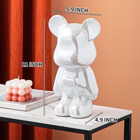 Hucha de Cerámica para Niños y Adultos - Alcancía para Niñas y Niños - Decoración Oso de Amor Blanco - Decoración Moderna, Habitación Hypebeast