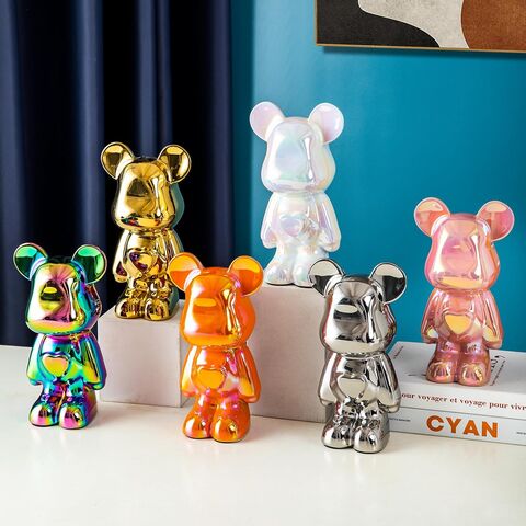 Hucha de Cerámica para Niños y Adultos - Alcancía para Niñas y Niños - Decoración Oso de Amor Blanco - Decoración Moderna, Habitación Hypebeast