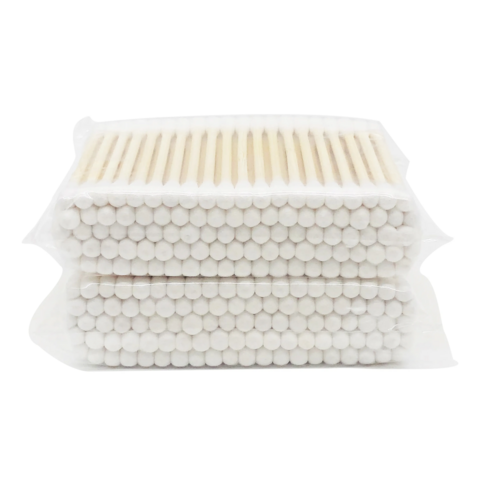 Coton-tiges Chine Vente en gros en vrac Prix Logo personnalisé Q Tips Coton-tiges cosmétiques écologiques Bâtonnets de coton en bois Bambou Coton-tiges pour les oreilles