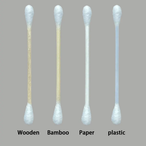 Coton-tiges Chine Vente en gros en vrac Prix Logo personnalisé Q Tips Coton-tiges cosmétiques écologiques Bâtonnets de coton en bois Bambou Coton-tiges pour les oreilles