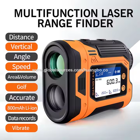 Telêmetro a laser de golfe, medidor de potência óptica, IP65 à prova d'água, tela LCD, telêmetro de distância para caça ao ar livre