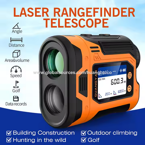 Telêmetro a laser de golfe, medidor de potência óptica, IP65 à prova d'água, tela LCD, telêmetro de distância para caça ao ar livre