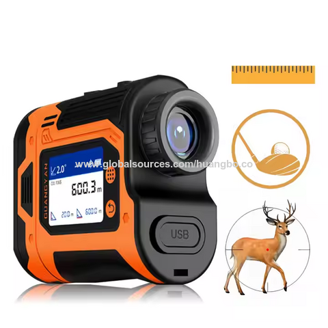 Telêmetro a laser de golfe, medidor de potência óptica, IP65 à prova d'água, tela LCD, telêmetro de distância para caça ao ar livre