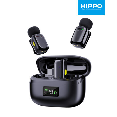 Noise Reduction Lapel Mic with Charging Case, Wireless Mic for Video Recording, YouTube, Facebook, Support Type C & lightning