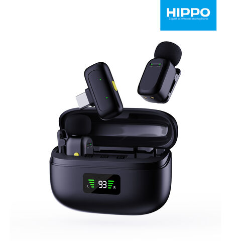 Noise Reduction Lapel Mic with Charging Case, Wireless Mic for Video Recording, YouTube, Facebook, Support Type C & lightning