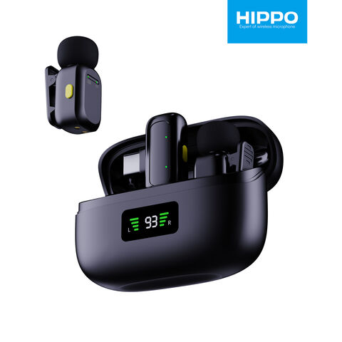 Noise Reduction Lapel Mic with Charging Case, Wireless Mic for Video Recording, YouTube, Facebook, Support Type C & lightning