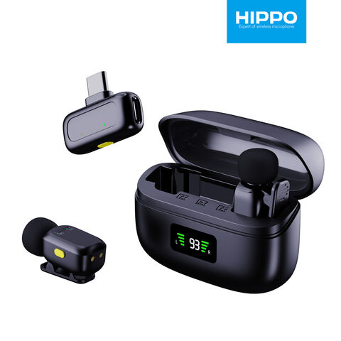 Noise Reduction Lapel Mic with Charging Case, Wireless Mic for Video Recording, YouTube, Facebook, Support Type C & lightning