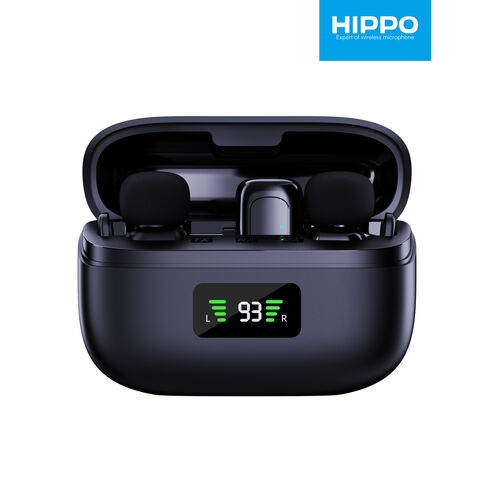 Noise Reduction Lapel Mic with Charging Case, Wireless Mic for Video Recording, YouTube, Facebook, Support Type C & lightning