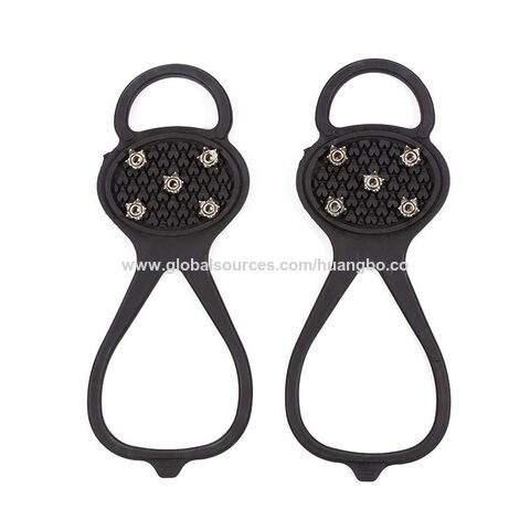 Cubrezapatos antideslizantes con crampones para exteriores, raquetas de nieve para adultos, para hombres y mujeres, con clavos para hielo, superficie de enlace, garras para nieve anticaídas