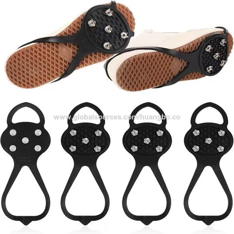 Cubrezapatos antideslizantes con crampones para exteriores, raquetas de nieve para adultos, para hombres y mujeres, con clavos para hielo, superficie de enlace, garras para nieve anticaídas