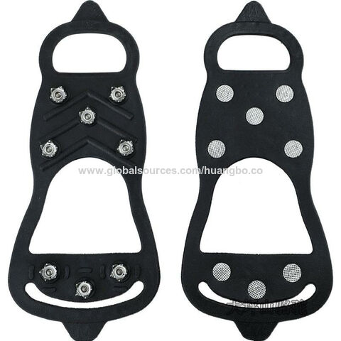 Cubrezapatos antideslizantes con crampones para exteriores, raquetas de nieve para adultos, para hombres y mujeres, con clavos para hielo, superficie de enlace, garras para nieve anticaídas